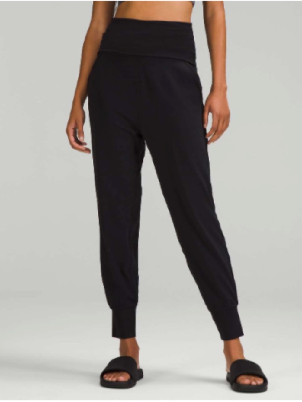 Lululemon Align Super-High-Rise Ribbed-Waist Jogger Black Size 6